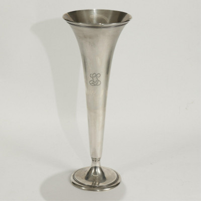 Image for Lot Tiffany & Co Sterling Silver Trumpet From Vase