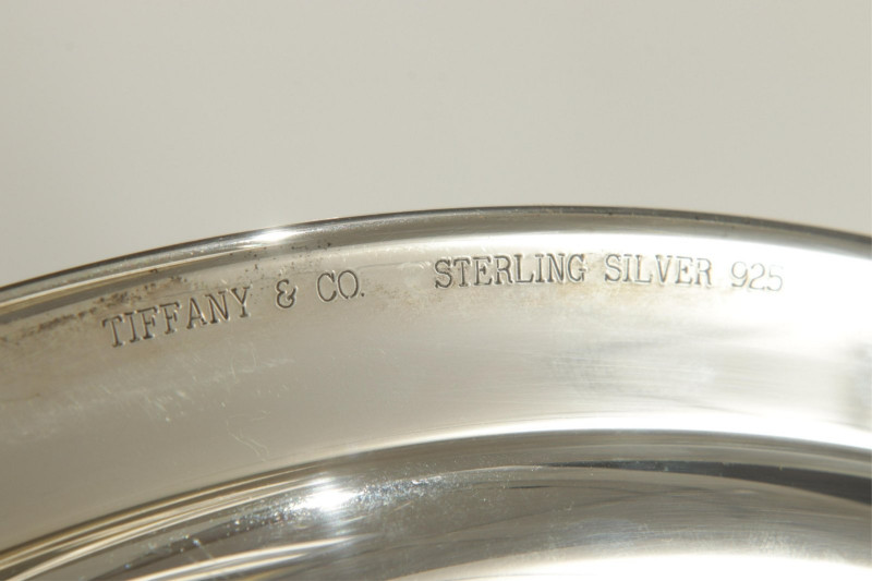 2 Tiffany & Co Sterling Silver Round Trays