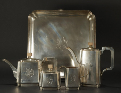 Image for Lot Schroth for Cartier Sterling Coffee & Tea Service