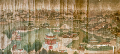 Image for Lot Chinese Painting, Summer Palace, Beijing, with Signature of Lang Shining