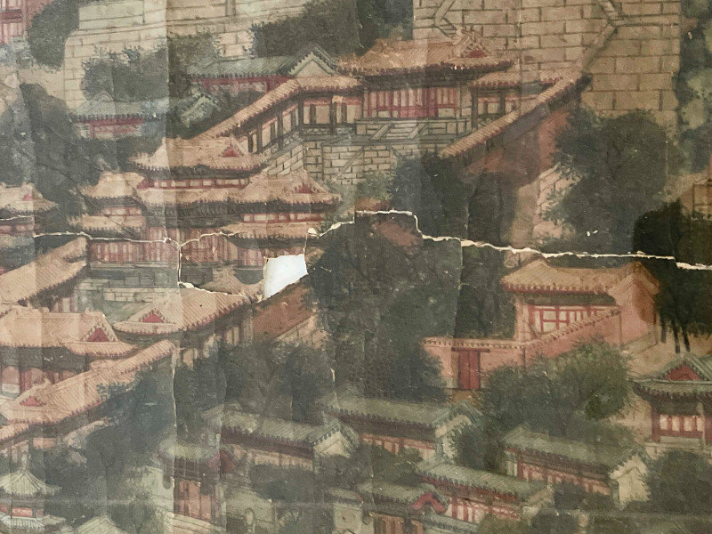Chinese Painting, Summer Palace, Beijing, with Signature of Lang Shining