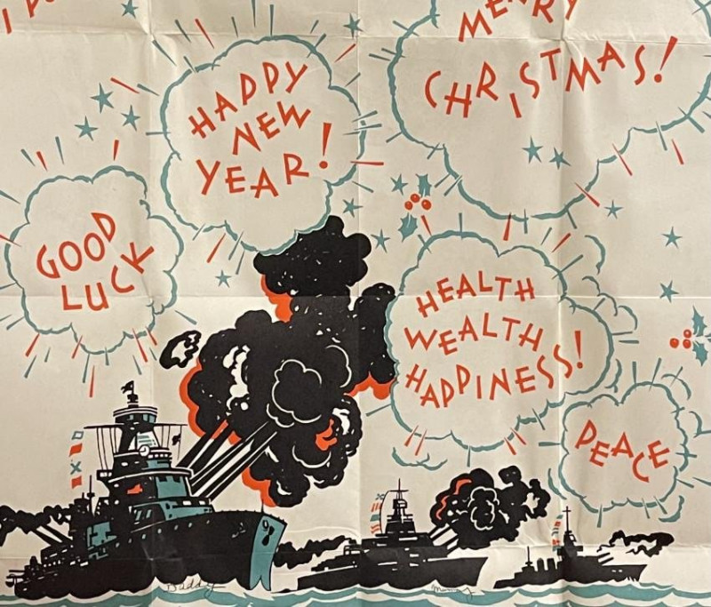L.M. [FOLDING CARD / POSTER: WWII Christmas Greeting]
