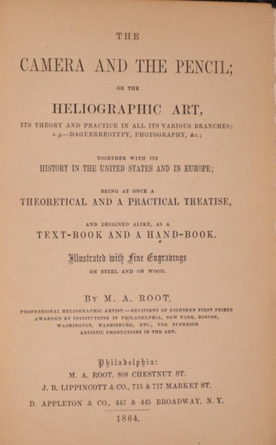 Image for Lot M.A. ROOT Camera and the Pencil 1st ed 1864