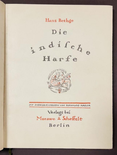 Image for Lot [PRIVATE PRESS] Die indische Harfe Berlin 1913 Ltd Ed.