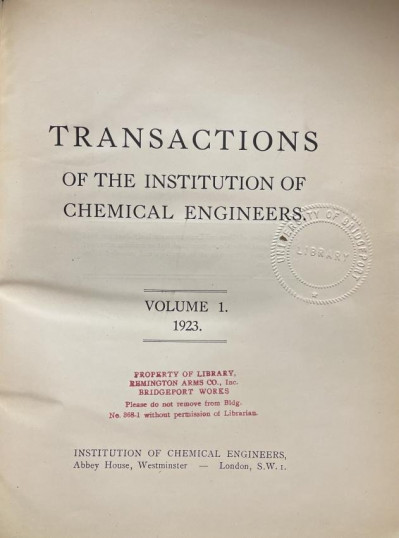 Image for Lot Inst. of Chem. Engineers Transactions 19vol only1923-42