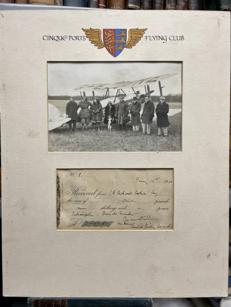 [AVIATION]. Photograph and certificate