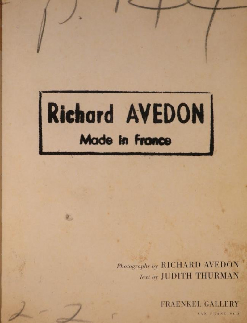 Richard AVEDON Made in France [S. Francisco: c. 2001]