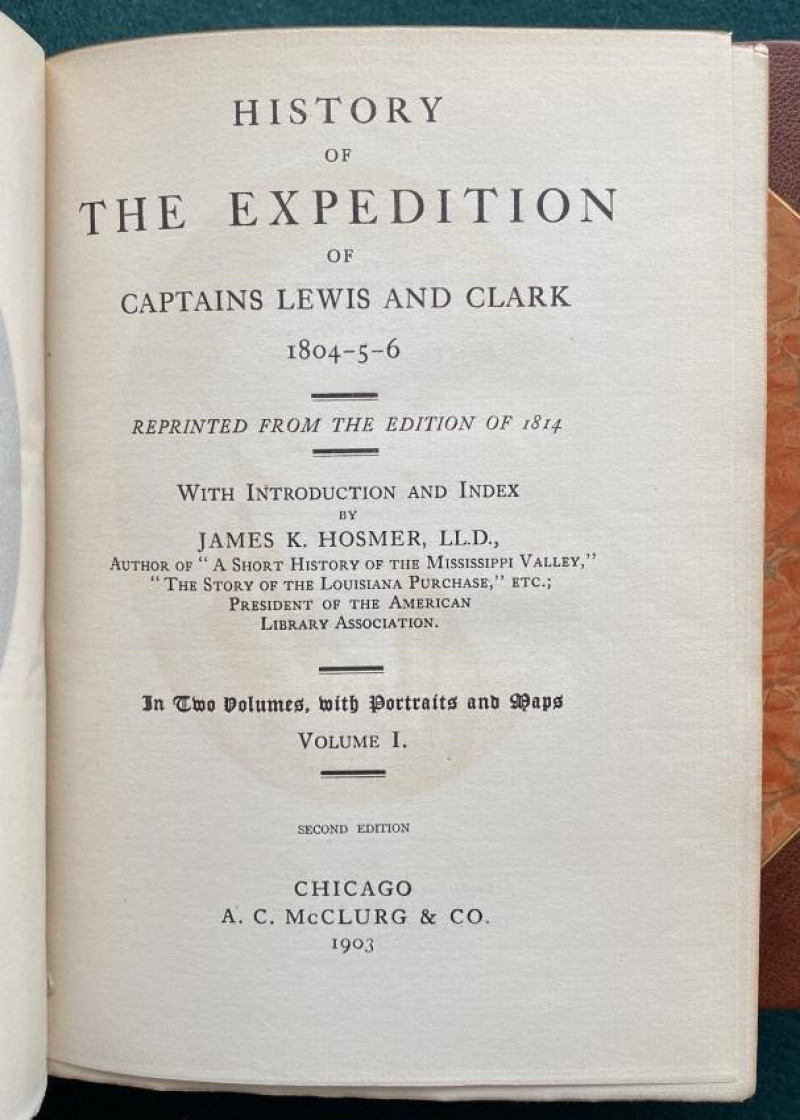 BINDINGS. LEWIS & CLARK History of the Expedition, 1903