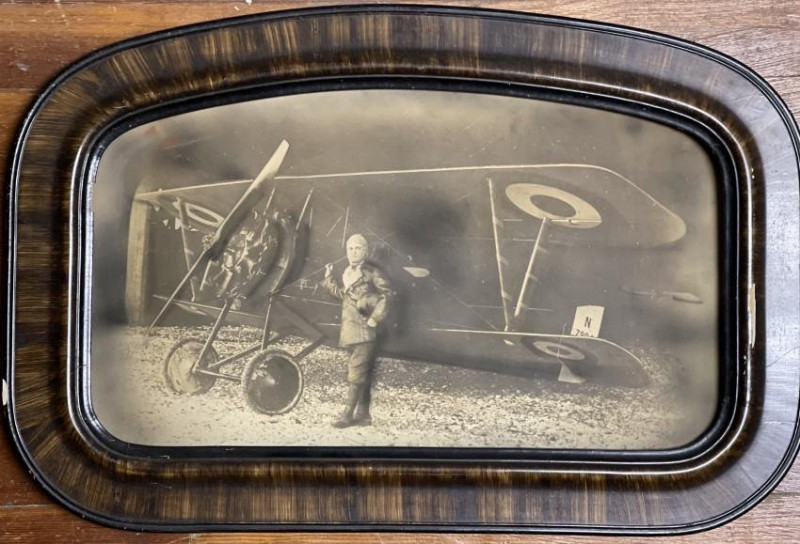 [WW I, AVIATION]. Early photograph of a British Pilot