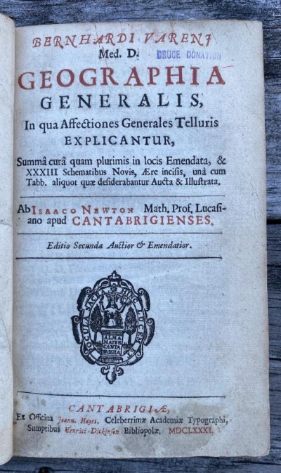 Isaac NEWTON editor. Geographia Generalis 1681