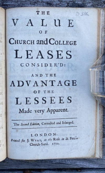 G. MABBUT and others. Tables for... Leases 1722
