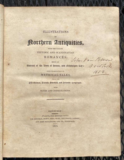 [Sir W. SCOTT & others] Northern Antiquities 1814