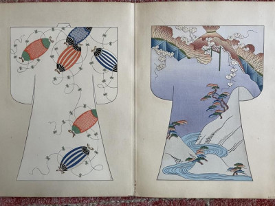 [ANONYMOUS] Designs of kimonos, color woodblocks
