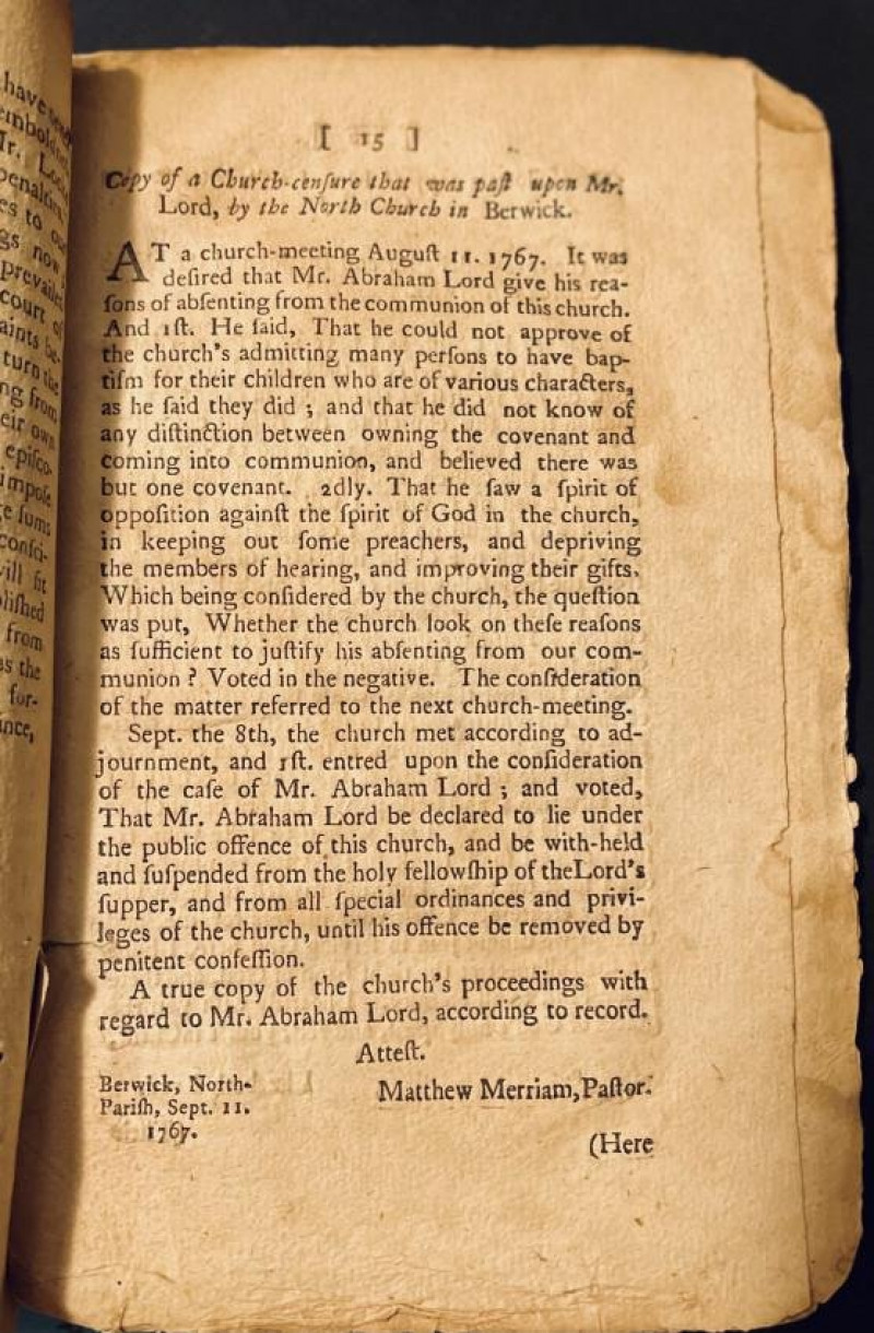 I. BACKUS [ A Seasonable Plea for Liberty} 1770
