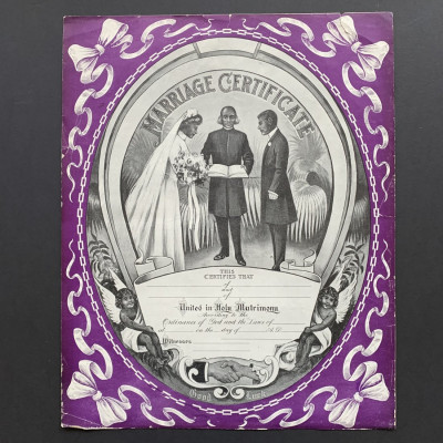 Image for Lot [Otto SCHEIBLE] "Good Luck" Marriage Certificate 1910