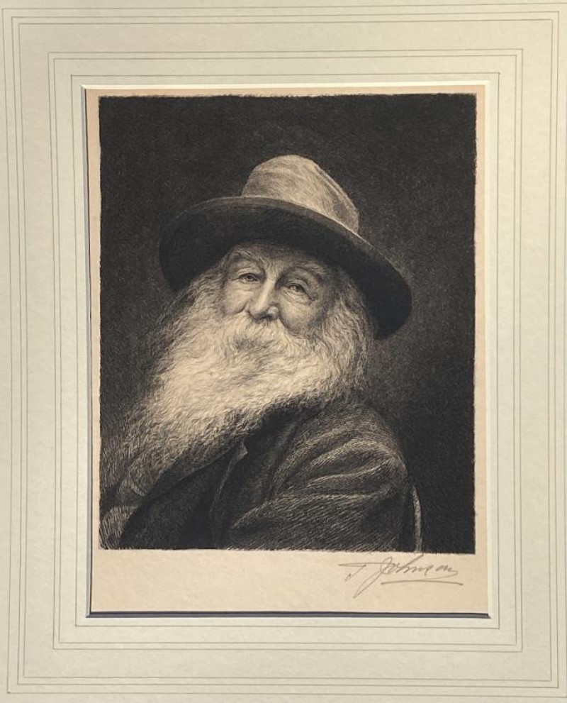 Thomas JOHNSON [Portrait of Walt Whitman], signed
