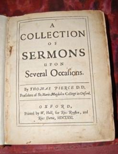 Image for Lot Thomas PIERCE Collection of Sermons 1671