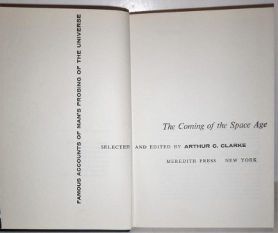 A.C. CLARKE Coming of the Space Age, signed 1st ed.