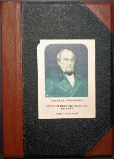 Image for Lot Daniel WEBSTER U.S. Senate Speech 1836 inscr.