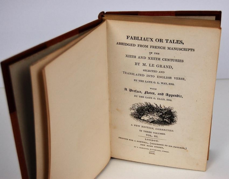 LE GRAND Fabliaux or Tales, Abridged from French 1815