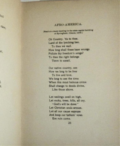 C.F. WHITE Plea of the Negro Soldier & Other Poems 1908