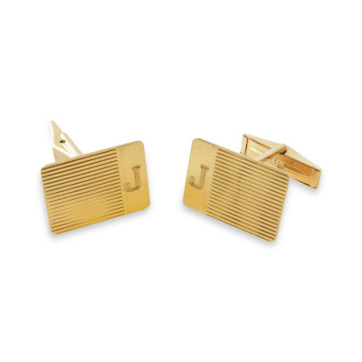 Image for Lot Pair of 14k Yellow Gold 'J' Cufflinks