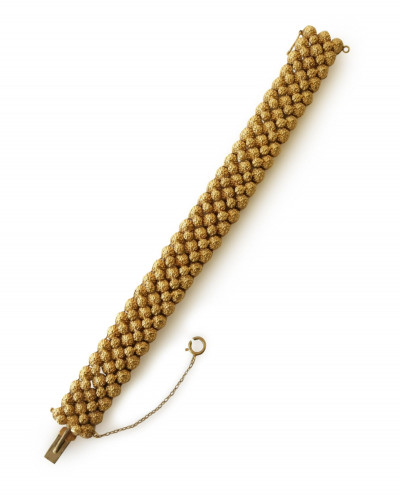 18k Gold Brutalist Textured Bracelet
