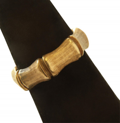 Image for Lot 14k Yellow Gold Bamboo Motif Ring