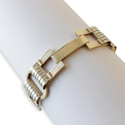 Image for Lot Art Deco Style 14k Gold Bracelet