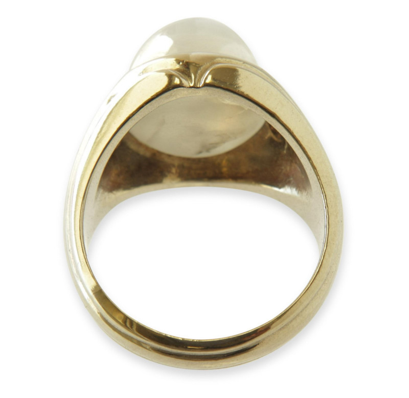 Art Deco 13.85ct Grey Sapphire & Diamond Ring