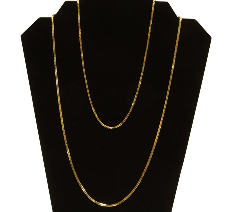 Pair of 14k Gold Chain Necklaces