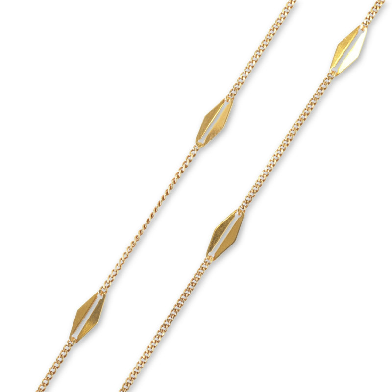 Modern 18k Yellow Gold Chain Necklace