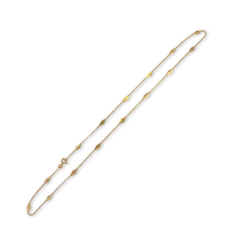 Modern 18k Yellow Gold Chain Necklace