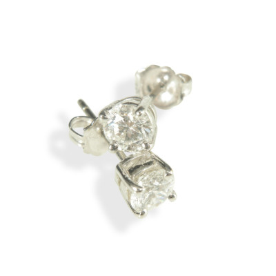 Image for Lot Pair of 1.04 TCW Diamond Stud Earrings
