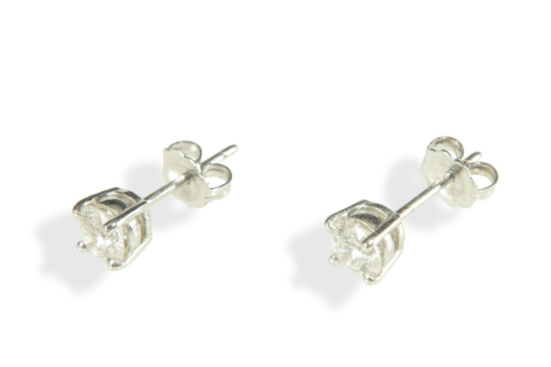 Pair of 1.04 TCW Diamond Stud Earrings