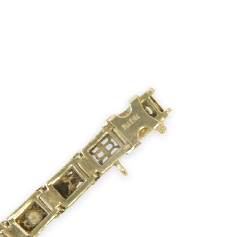 Art Deco Diamond and Sapphire Tennis Bracelet