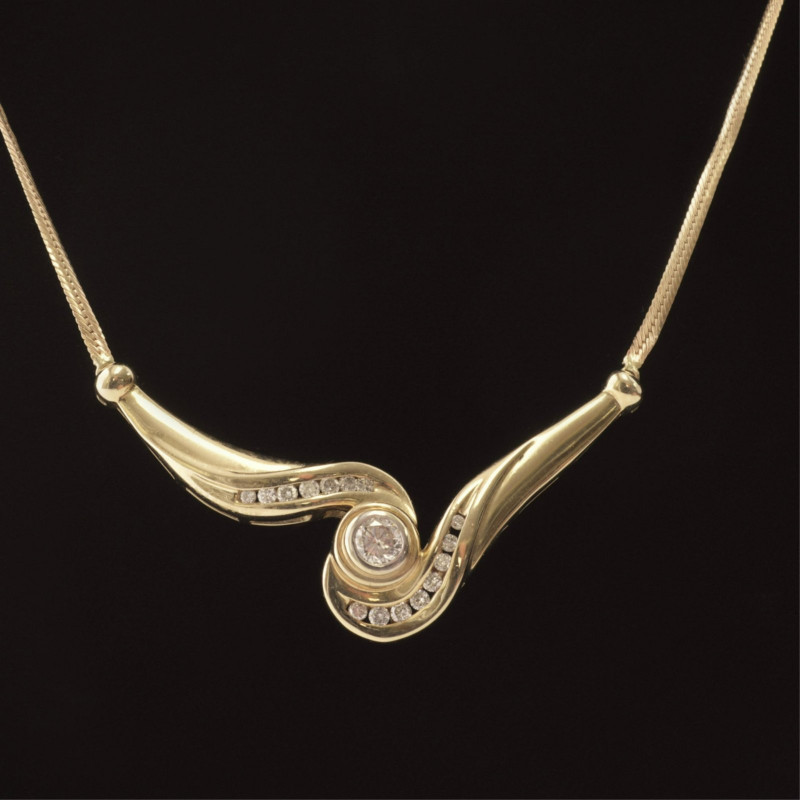 Art Nouveau Style Diamond Necklace