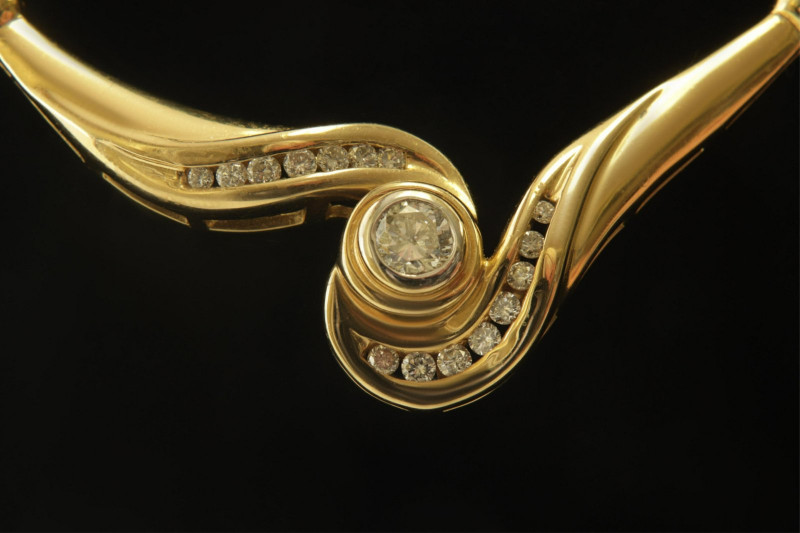 Art Nouveau Style Diamond Necklace