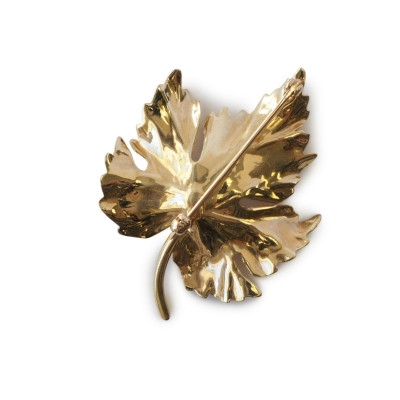 14k Gold Maple Leaf Brooch