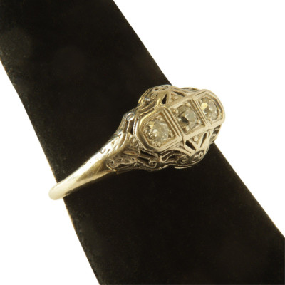 Image for Lot Edwardian 18k and Diamond Ring
