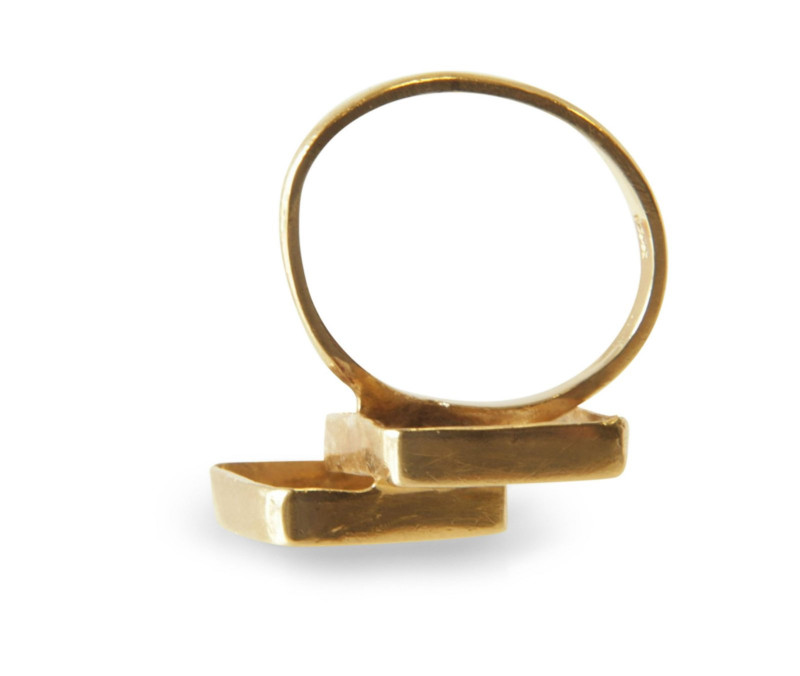 14k Yellow Gold Art Deco Ring