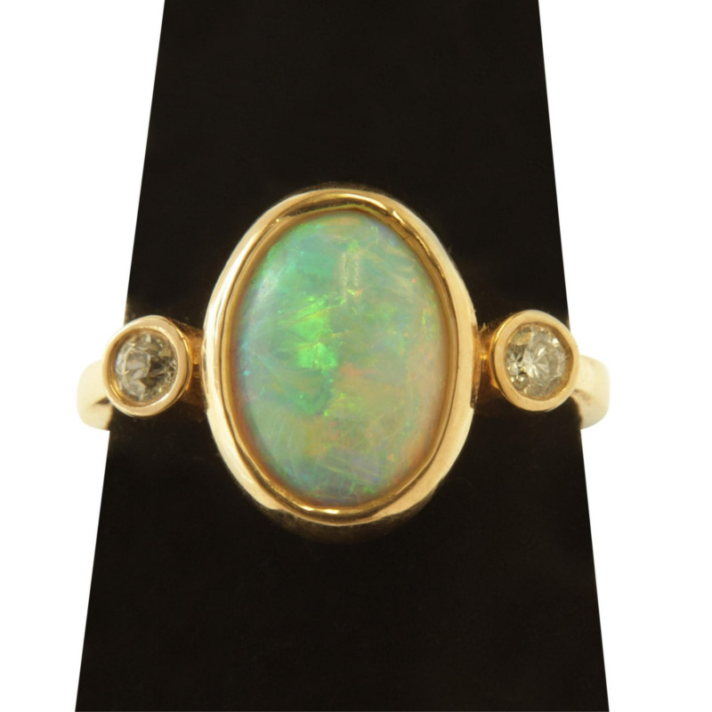 1.82ct Opal & Diamond Ring
