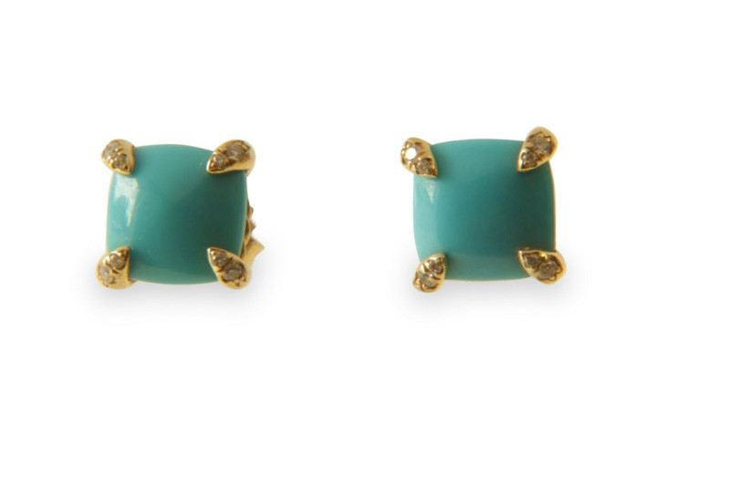 Pair of David Yurman Chatelaine Turquoise Earrings