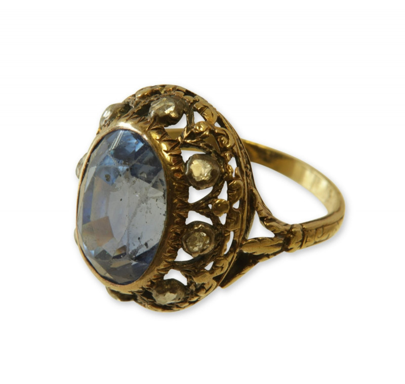 6.80 ct Sapphire and Diamond Ring