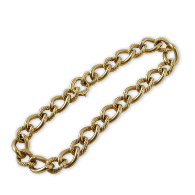 Image for Lot Cartier 18k Yellow Gold Chain Bracelet