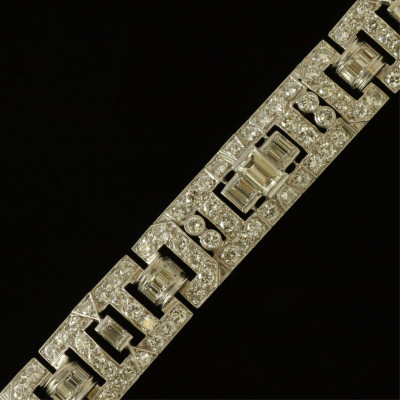 Image for Lot Art Deco Platinum & Diamond Bracelet