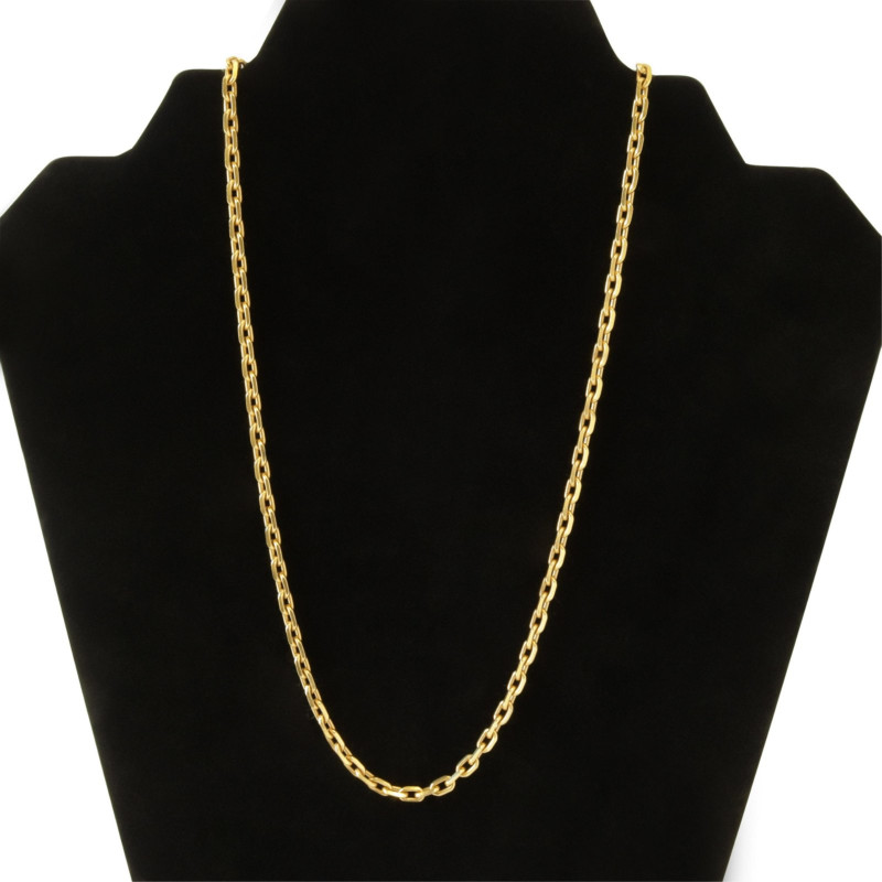 18K Elongated Link Gold Chain