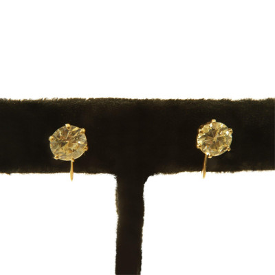 Image for Lot Pair of 1.32 TCW Diamond Earrings