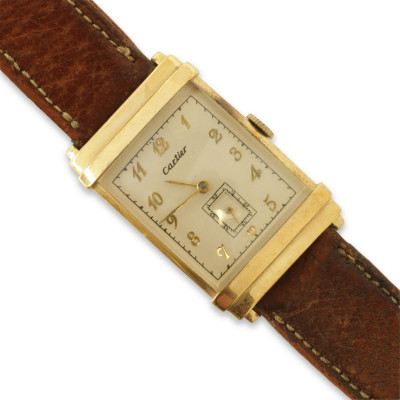 Image for Lot Cartier 14k Yellow Gold Wristwatch