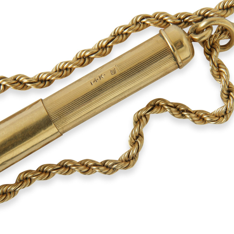 14k Gold Retractable Pencil on Chain